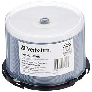Verbatim 43734 DVD-R blanka 4,7 GB DL 16 x vattentät ytaxel (paket med 50)