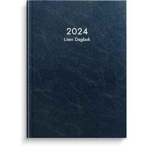 Burde Kalender 2024 Liten Dagbok blått konstläder