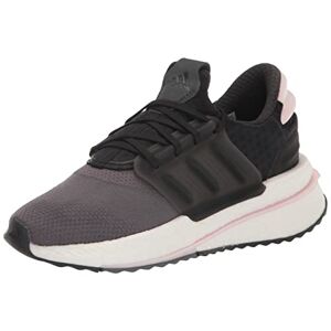 adidas Women's X_PLRBOOST Running Shoe, Grey/Black/Clear Pink, 8.5
