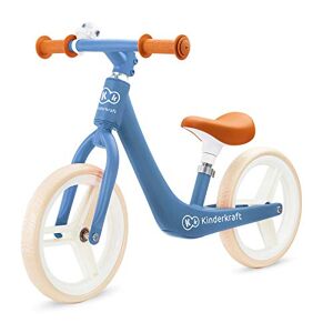 Kinderkraft Balanscykel FLY PLUS, lätt cykel, inga pedaler, 12 tum hjul, med justerbar sadel, retro-stil, magnesiumram, för småbarn, barn, från 3 år till 35 kg, grön