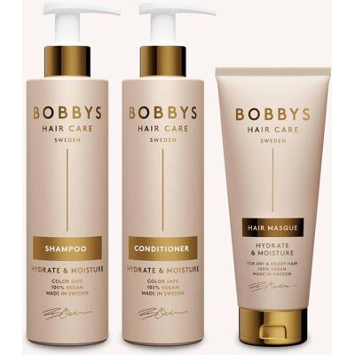Bobbys Hydrate & Moisture Schampo Och Balsam 250 Ml + Hårinpackning Bobbys Hydrate & Moisture Schampo Och Balsam 250 Ml + Hårinpackning