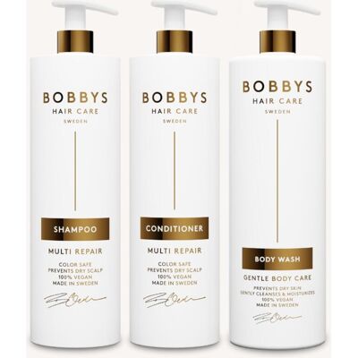 Bobbys Multi Repair Schampo & Balsam + Body Wash 1000 Ml Bobbys Multi Repair Schampo & Balsam + Body Wash 1000 Ml