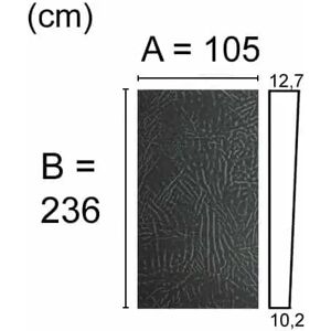 Kuben Swimspalock Mittdel  L=105 X B=236 Cm Grått