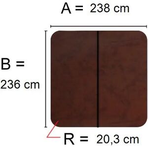 Kuben Spalock 238 X 236 R=20,3 Cm Brunt För Calspa Med Fler