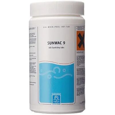 Spacare Sunwac 9 Klortabletter För Spabad Med 500-1000 Liter Spacare Sunwac 9 Klortabletter För Spabad Med 500-1000 Liter