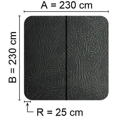 Kuben Spalock Viskan 230 X 230 R= 25cm Grå Vinyl Kuben Spalock Viskan 230 X 230 R= 25cm Grå Vinyl