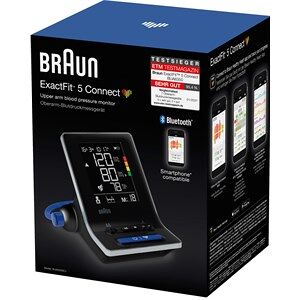 Braun Blodtrycksmätare Överarm BUA6350ExactFit 5 Batterier + förvaringsväska + manschetter + instruktioner