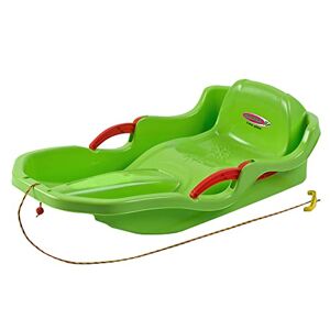 Jamara 460540 Snow Play Bob Comfort 80 cm grön med bromsljus med bromshandtag, aerodynamisk konstruktion, hållbar, slagsäker plast – bekväm, ergonomisk passform