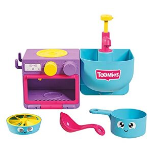 Toomies E73264 Bubble & Bake Bathtime, Baby, badsmåbarn, kökstema bubbeltillverkning leksak, 2-i-1 set, barn vattenlek lämplig för 18 m & 2, 3 & 4 år gamla pojkar & flickor, flerfärgad
