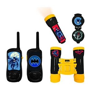 Lexibook Batman Äventyrarset för barn, Walkie-Talkies, kikare, kompass, ficklampa, svart/gul, RPTW11BAT