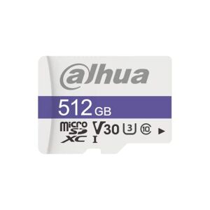 DAHUA 512GB MICROSD CARD LÄS SPEED UP TO 100 MB/S WRITE SPEED UP TO 80 MB/S SPEED CLASS C10 U3 V30 TBW 70TB (DHI-TF-C100/512GB)