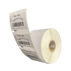 LEYF Etiketter för etikettskrivare 11354 – 1 rulle förpackning etiketter x 1 000 st. per rulle = 1 000 etiketter, självhäftande, kompatibel med  etikettskrivare & Seiko etikettskrivare, 57 x 32 mm