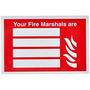 SECO Your Fire Marshals Are & Fire Sign halvhård plast Självhäftande vinyl 300mm x 200mm