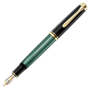 Pelikan Premium M600 reservoarpenna, fjäder B Plume svart/grön
