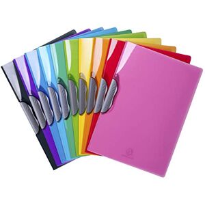 Exacompta Ref 45670E Iderama Collection Semi-Rigid PP Presentation Clip Folder Suitable for A4 Documents, 0.5mm Polypropylene Assorted Colours (Pack of 20)