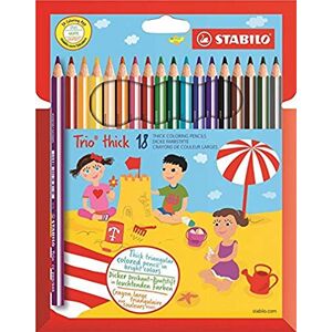 STABILO Colouring Pencil  Trio thick Wallet of 18 Assorted Colours