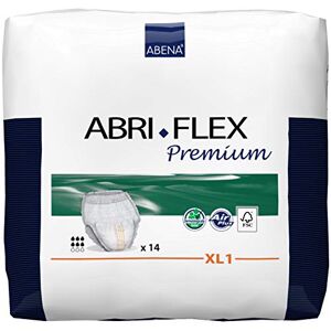 ABENA Abri Flex Premium Pull-Ups, Extra Large 1 (midja/höftstorlek 130–170 cm) absorptionsförmåga 1 600 ml, 6 x förpackning med 14 (fodralsparare)