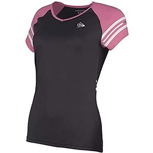 72226-XS Dunlop Women's  Performance Line Crew T-shirt, svart/rosa, X-small