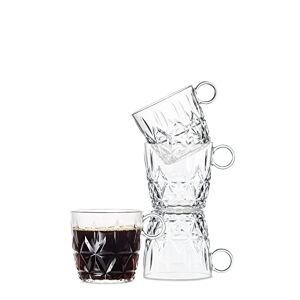 Sagaform Picknick kaffemugg transparent uppsättning om 4 av akryl med en volym på 280 ml, 8 x 8 cm, 5018222