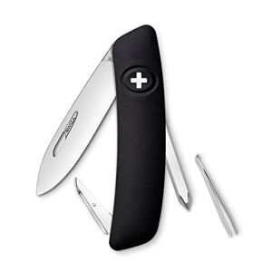 SWIZA Schweizisk kniv D02 total längd: 16,7 cm, grafit/svart, 75 mm