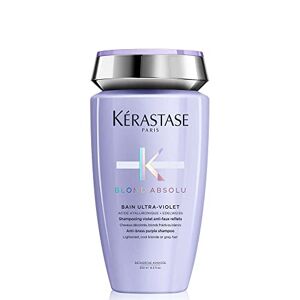 KERASTASE Kérastase Blond Absolu, anti-mässing lila schampo, toning, för coola blondiner & grått hår, med hyaluronsyra & edelweissblomma, Bain Ultra Violet, 250ml