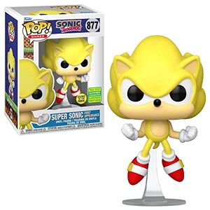 Funko POP  65259! Spel: Sonic The Hedgehog Super Sonic första framträdande (Sommarkongement 2022 Lyser i mörkret) #877, grå, en storlek