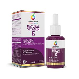 Colours of life Skin Supplement NATURAL VITAMIN E NUTRIENT Gesichtsserum mit LIPOSOMAL REBENSAFT Komplex 30 ml