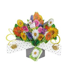 Second Nature Födelsedag blommor popup gratulationskort original andra natur 3D popup-kort