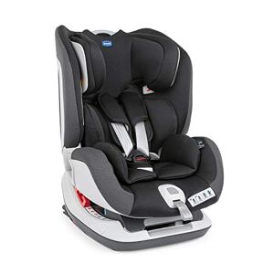 Chicco Seat Up 012 ISOFIX Liggande bilstol 0-25 kg, Grupp 0+/1/2 för barn från 0 till 6 år, lätt att installera, med reduceringskudde, justerbart nackstöd och mjuk stoppning svart