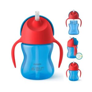 Philips Avent Sippy Cup för småbarn och bebisar, BPA-fri, 200 ml, röd och blå (modell SCF796/01)