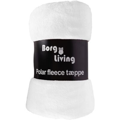 Borg Living Fleecefilt - Vit - 150x200 cm - Mjuk och härlig soffilt - Borg Living Fleecefilt - Vit - 150x200 cm - Mjuk och härlig soffilt -