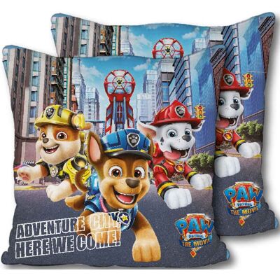 Licens Paw Patrol - Dekorativ kudde för barn - 40x40 cm - Marshall, Rubble och Chase Licens Paw Patrol - Dekorativ kudde för barn - 40x40 cm - Marshall, Rubble och Chase