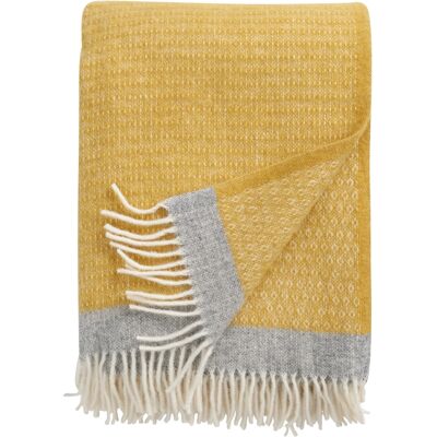 Klippan Ullpläd - 130x200 cm - 100% ekologisk lammull - Harald Yellow Klippan Ullpläd - 130x200 cm - 100% ekologisk lammull - Harald Yellow