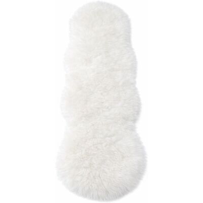 HOME-TEX Lammskinn - 60x180 cm - Vit - Imiterat lammskinn för hemmet HOME-TEX Lammskinn - 60x180 cm - Vit - Imiterat lammskinn för hemmet