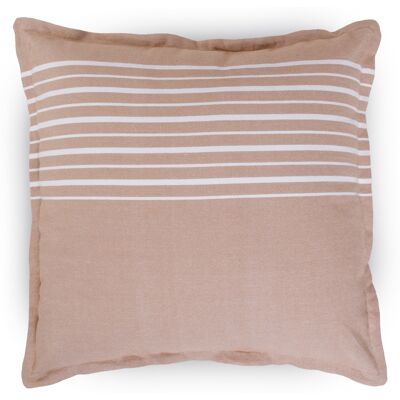 Nordstrand Home Prydnadskudde 45x45 cm - 100% bomull - Beige med vita ränder Nordstrand Home Prydnadskudde 45x45 cm - 100% bomull - Beige med vita ränder