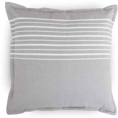 Nordstrand Home Prydnadskudde 45x45 cm - 100% bomull - ljusgrå med vita ränder Nordstrand Home Prydnadskudde 45x45 cm - 100% bomull - ljusgrå med vita ränder