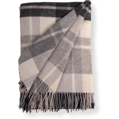 By Borg Cashmere-ullpläd - 130x200 cm - Toscana Bianco Grå By Borg Cashmere-ullpläd - 130x200 cm - Toscana Bianco Grå