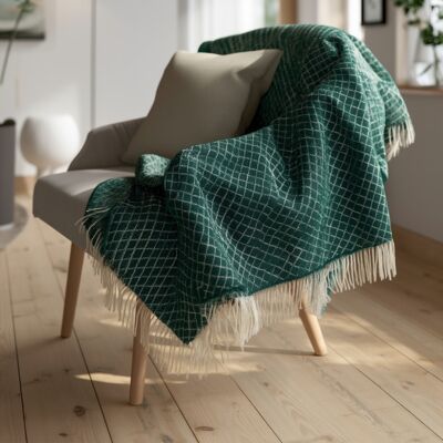 Nordstrand Home Ullpläd - 100% ull - 130x200 cm - Oslo Evergreen grön Nordstrand Home Ullpläd - 100% ull - 130x200 cm - Oslo Evergreen grön