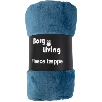 Borg Living Fleecepläd - Petroleumfärgad - 150x200 cm - Mjuk och härlig sofftäcke - Borg Living Fleecepläd - Petroleumfärgad - 150x200 cm - Mjuk och härlig sofftäcke -