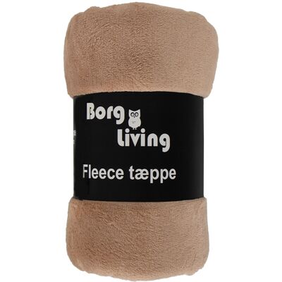 Borg Living Fleecefilt - Ljusbrun - 150x200 cm - Mjuk och härlig sofffilt - Borg Living Fleecefilt - Ljusbrun - 150x200 cm - Mjuk och härlig sofffilt -