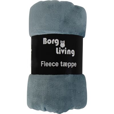 Borg Living Fleecepläd - Stövd blå - 150x200 cm - Mjuk och härlig sofftäcke - Borg Living Fleecepläd - Stövd blå - 150x200 cm - Mjuk och härlig sofftäcke -