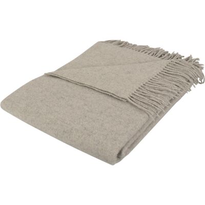 By Borg Ullpläd - 40 % Cashmere - 130x200 cm - Enfärgad ljusgrå ullpläd - pläd By Borg Ullpläd - 40 % Cashmere - 130x200 cm - Enfärgad ljusgrå ullpläd - pläd