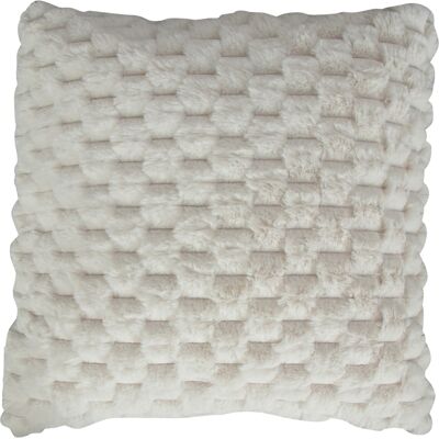 Nordstrand Home Prydnadskudde - 45x45 cm - Vit - Soffkudde av fuskpäls - Exklusiv våffelstruktur - Nordstrand Home Prydnadskudde - 45x45 cm - Vit - Soffkudde av fuskpäls - Exklusiv våffelstruktur -