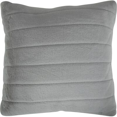 Nordstrand Home Prydnadskudde - 45x45 cm - Grå - Soffkudde av fuskpäls med ränder - Nordstrand Home Prydnadskudde - 45x45 cm - Grå - Soffkudde av fuskpäls med ränder -
