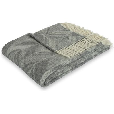 By Borg Ullpläd - 100% lammull från Nya Zeeland - Herringbone grey - 130x200 cm - By Borg Ullpläd - 100% lammull från Nya Zeeland - Herringbone grey - 130x200 cm -