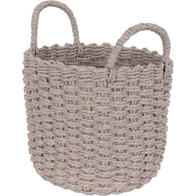 HOME-TEX Korg för förvaring - 20x20 cm - Grå flätad korg av papper - Praktisk och dekorativ HOME-TEX Korg för förvaring - 20x20 cm - Grå flätad korg av papper - Praktisk och dekorativ