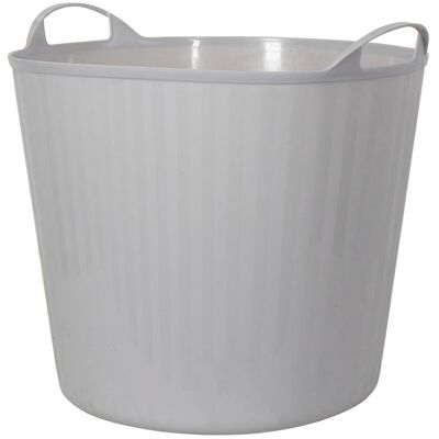 HOME-TEX Plastbalja - Grå plastbalja med handtag - 35x41 cm - Praktisk korg för förvaring HOME-TEX Plastbalja - Grå plastbalja med handtag - 35x41 cm - Praktisk korg för förvaring