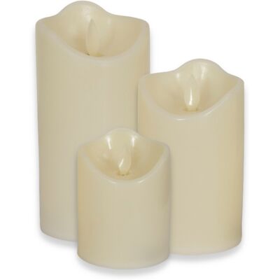 Home-tex LED blockljus - Säker utan låga - 3 st - Rörliga lågor Home-tex LED blockljus - Säker utan låga - 3 st - Rörliga lågor