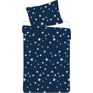 Licens Sängkläder 140x200 cm - mikrofiber - mörkblått stjärnprint Licens Sängkläder 140x200 cm - mikrofiber - mörkblått stjärnprint