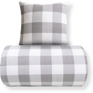 By Night Grå Rutmönstrad Bomullsflanell Sängset By Night Grå Rutmönstrad Bomullsflanell Sängset